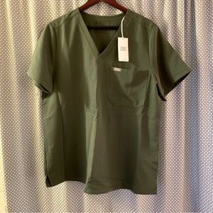 NWT Figs Moss Catarina One-Pocket Scrub Top X-Large